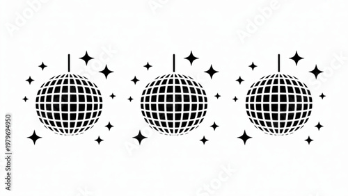 Three interconnected molecular structures with positive and negative charges Vector