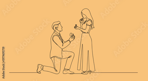 Man Proposing to a Woman.