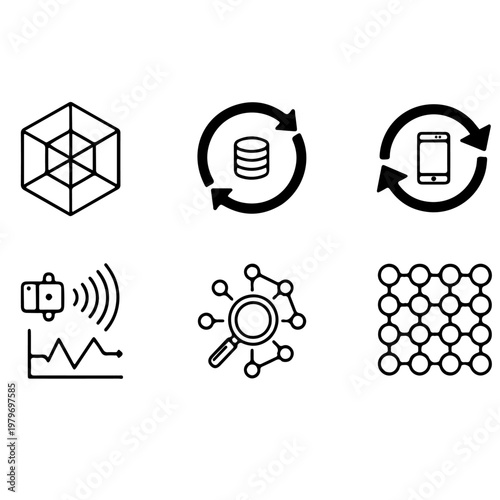 digital twin technology and rag pipeline data visualization icons