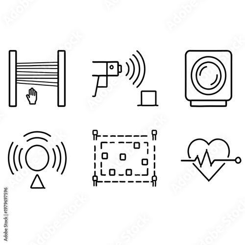 industrial safety systems and worker protection automation icons