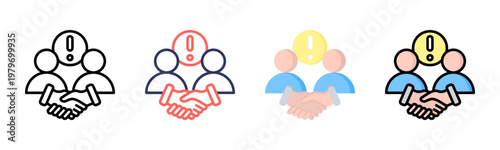 Conflict Resolution icon sheet multiple style collection