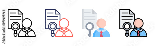 Accountability icon sheet multiple style collection