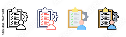 Qualification icon sheet multiple style collection