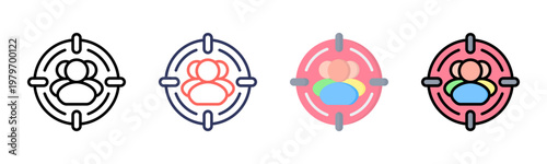 Target Customer icon sheet multiple style collection