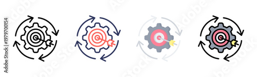 Effectiveness icon sheet multiple style collection