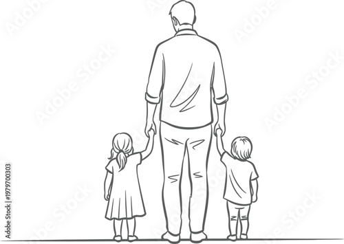 Heartwarming family sketch celebrating mother day with love and togetherness