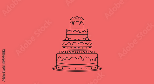 Delicious multi tiered wedding cake design.