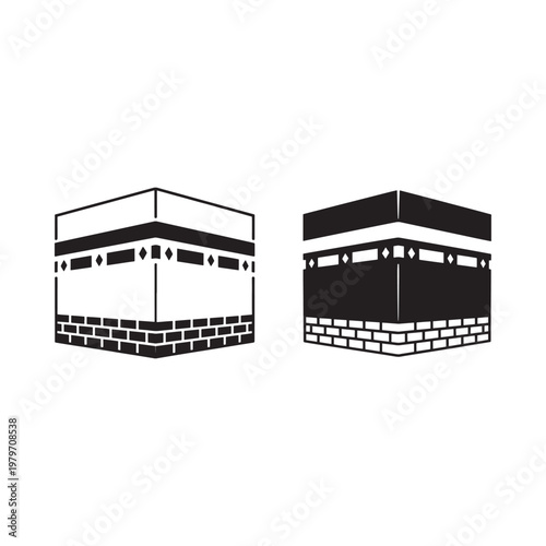 Kaaba shrine in mecca from different angles