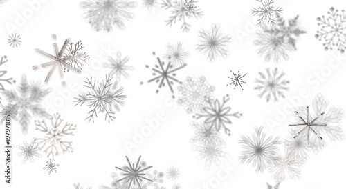 Abstract artwork of snowfla...