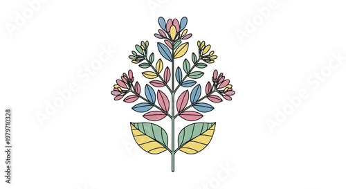 Colorful illustration of a plant.