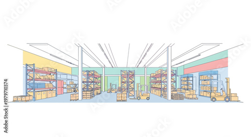 Large warehouse storage facility interior.