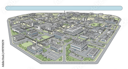 City urban planning architectural model.