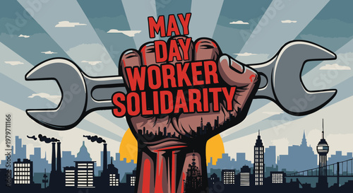 Worker Solidarity May Day Illustration