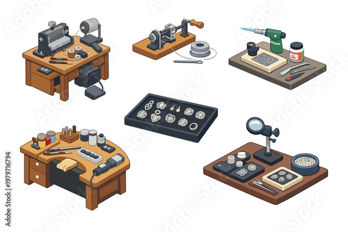 Jewelry making workbench and tools for crafting intricate metal designs