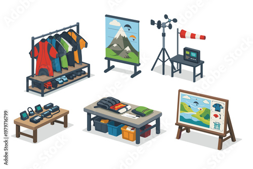 Paragliding equipment and weather monitoring station for extreme sports