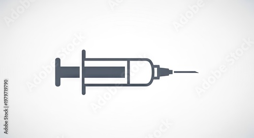 Medical syringe icon isolated healthcare and vaccination concepts