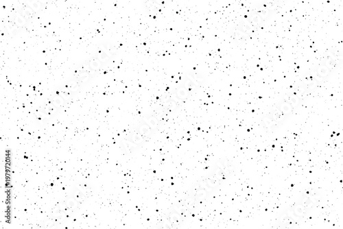 Scattered black granular elements create a universal noisy appearance over a clear white backdrop