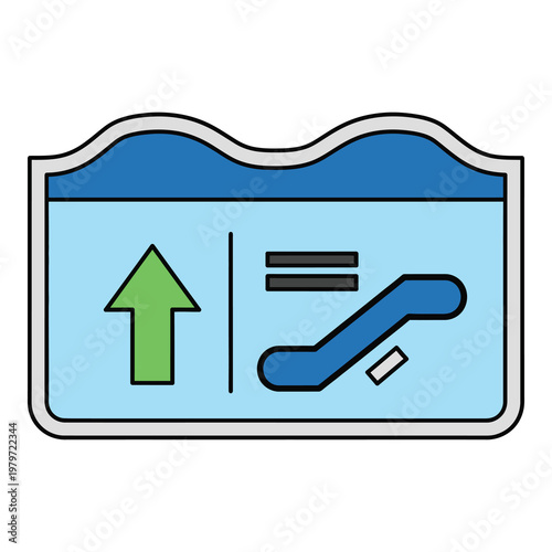 Blue credit card icon with green arrow and phone symbol icon