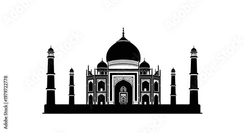 Taj Mahal Building Architecture Design.