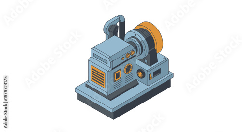 Industrial Machine Equipment Illustration.