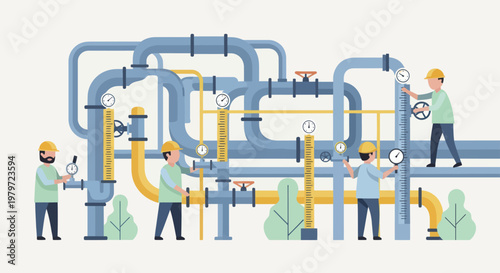 Industrial Plumbing System Maintenance and Operation.