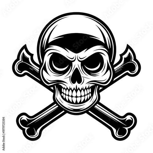 skull on a black background