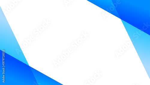 青色グラデーションの幾何学的ビジネスフレーム背景素材