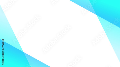 水色グラデーションの幾何学的ビジネスフレーム背景素材