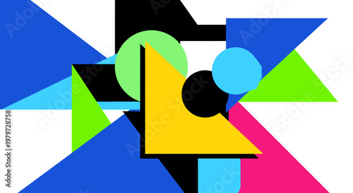 Colorful Geometric Shapes Design Elements.