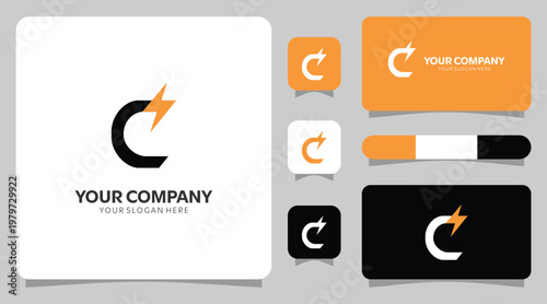 A collection of modern business logo designs and branding templates