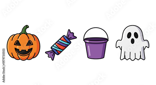 Halloween candy bucket ghost pumpkin.