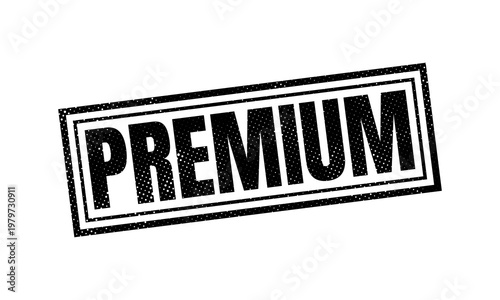 Premium stamp graphic on white background with endorsement approval excellence