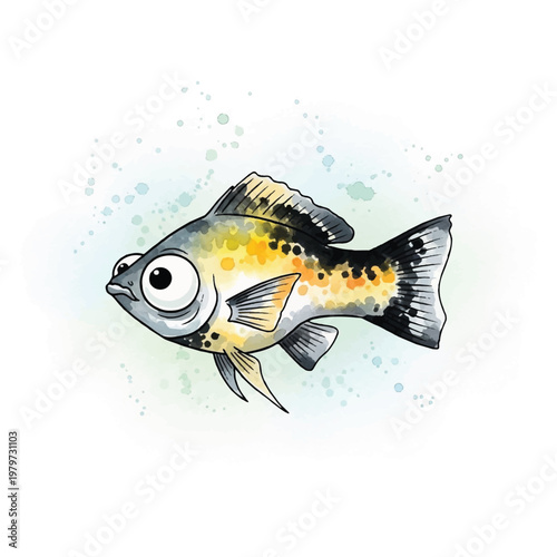 Colorful small fish with big eye.