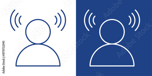 Self Awareness Blue And White Icon Style Collection