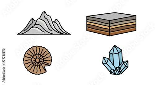 Geology Fossil Crystal Rock Formation.