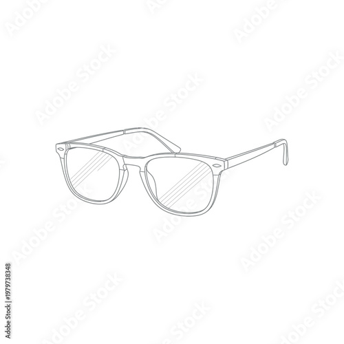 A pair of clear glasses.