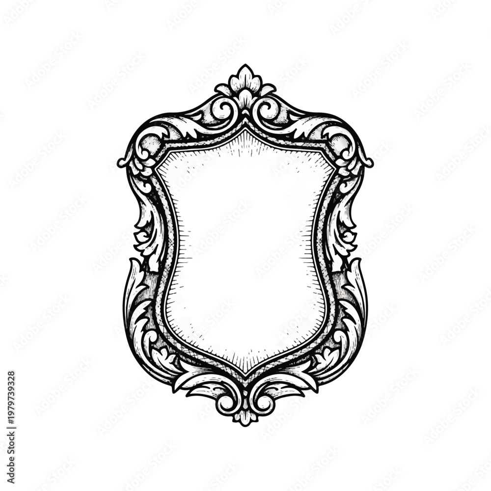 Obraz premium Ornate Empty Picture Frame Design.