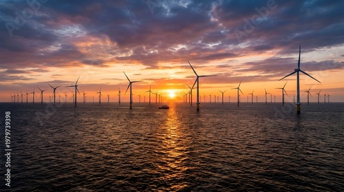 Majestic Wind Turbine Stands Tall Against a Brooding, Stormy Sky, Symbolizing Clean Energy Production and Environmental Power