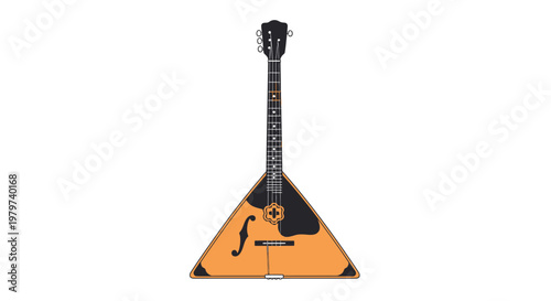 Electric Guitar with Triangle Body Shape.