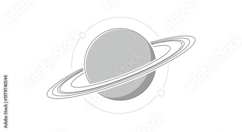 Saturn planet with ring system.