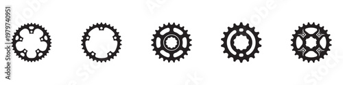 Canvas Print Bike sprocket icon set