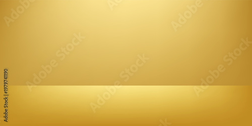 Gold gradient background, empty studio room illustration