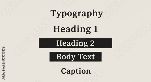 Typography styles for headings and body text.