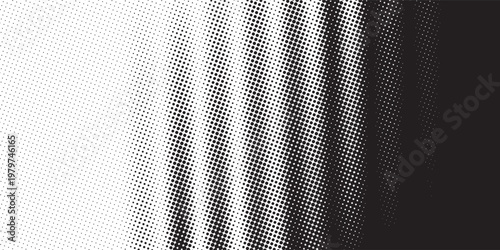 grunge Halftone white and black dots pattern and black gradient grunge texture background. Dotted line comic sport style vector illustration