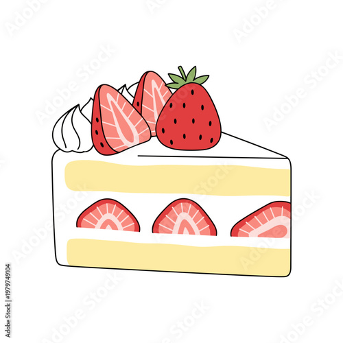 Strawberry Cake Dessert Slices Sweet Treat.