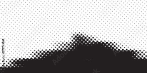 grunge Halftone white and black dots pattern and black gradient grunge texture background. Dotted line comic sport style vector illustration