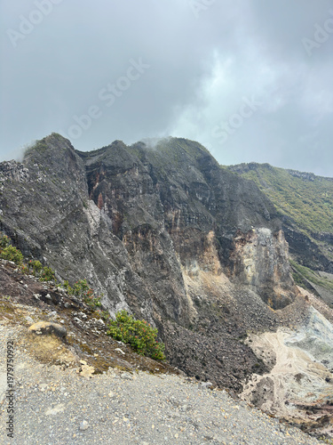 Natural scenery at the peak of Mount Ciremai, Indonesia. Mount Ciremai is the highest mountain in West Java province, Indonesia.