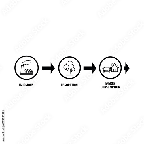 Carbon emissions reduction process flow.