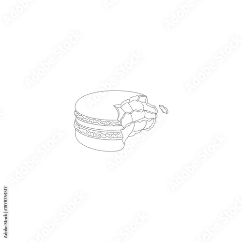 Bite taken out of a cheeseburger.