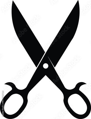 A Pair of Scissors on a White Background Vector, illustration